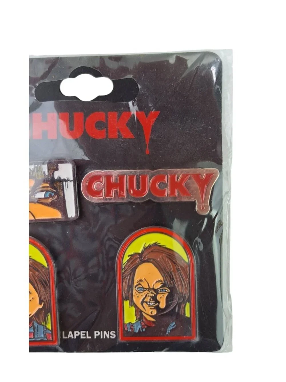 Chucky Lapel Pins Set of 4 Child's Play Bioworld Official Merchandise Horror New